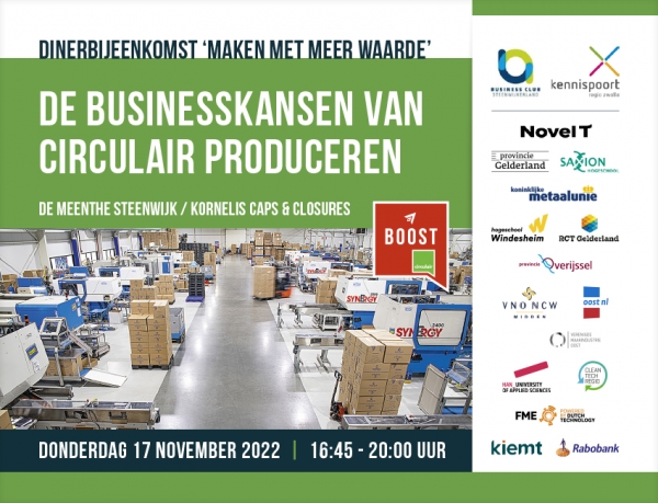 BOOST Banner Dinerbijeenkomst Steenwijk